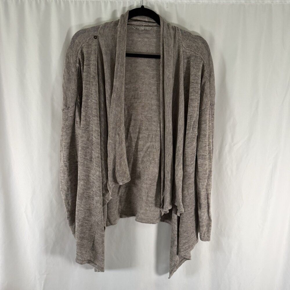 Royal Robbins 100% Linen Cardigan Women's Large Open Knit Long Sleeve Open Front